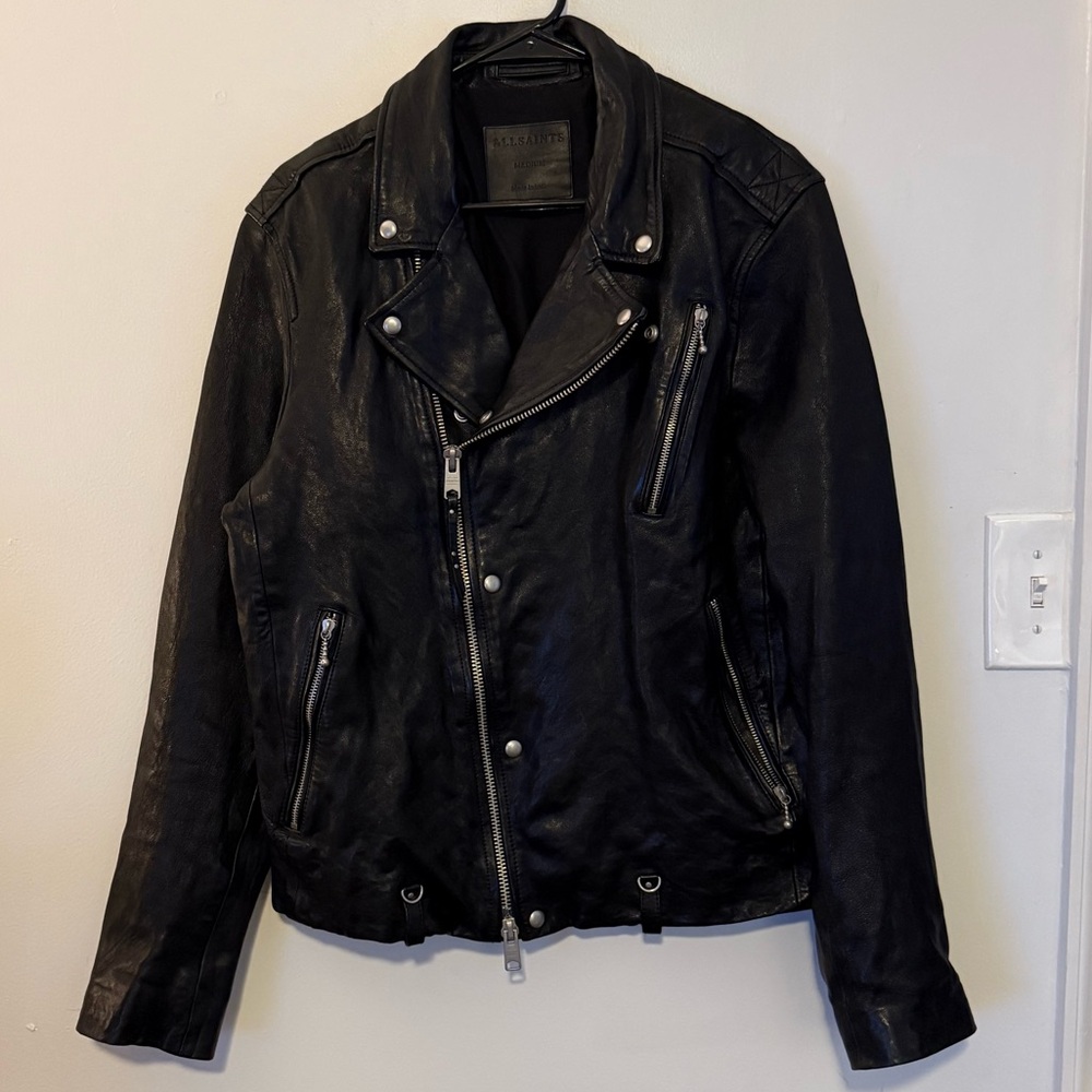 ALLSAINTS men’s leather biker jacket